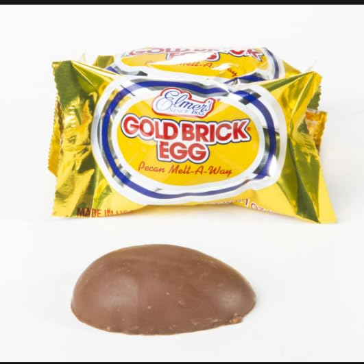 Emer's Easter Chocolate Eggs Assortment Gold Brick Heavenly Hash Pecan Individually Wrapped (Full Size Heavenly Hash Eggs/Gold Brick Eggs 10 Count)