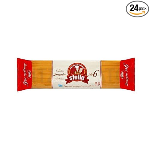 ( BOX ) 24 Pcs PASTA SPAGHETTI No 6 STELLA GREEK FROM GREECE ORIGINAL