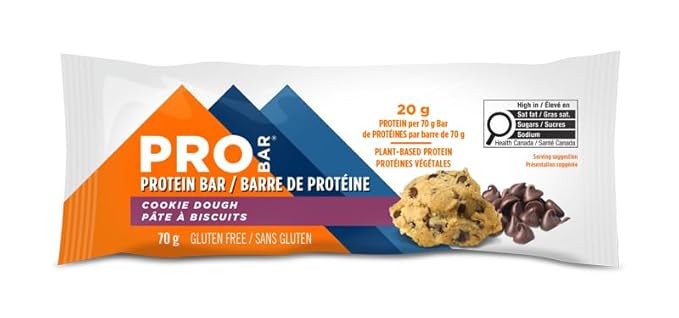 PROBAR - PROTEIN Bar Cookie Dough Non-GMO Gluten-Free Healthy Plant-Based Whole-Food Ingredients Natural Energy (12 Count)