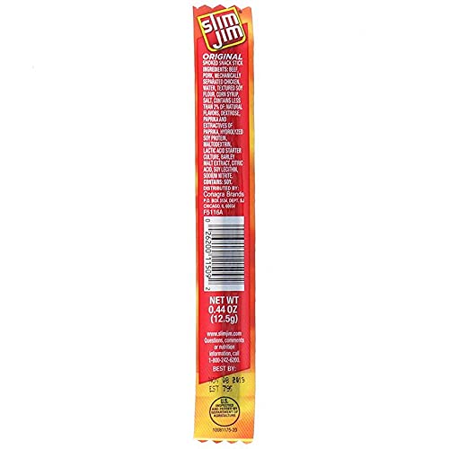Slim Jim Original Smoked Snack Stick 2/$1.00 0.44-oz Count 100 (Pack of 1) - Jerkys