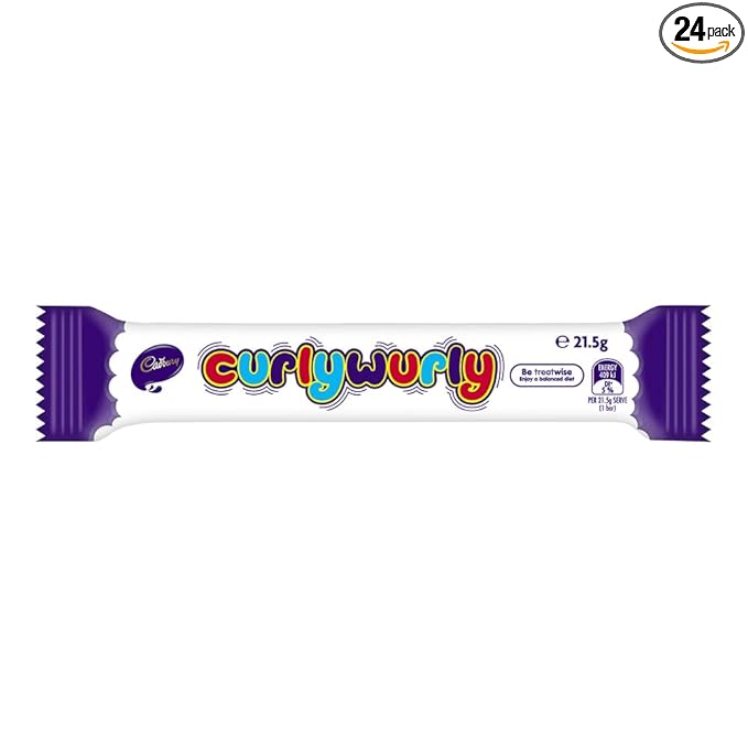 Cadbury Curly Wurly Chocolate Bar (21.5g x 24)