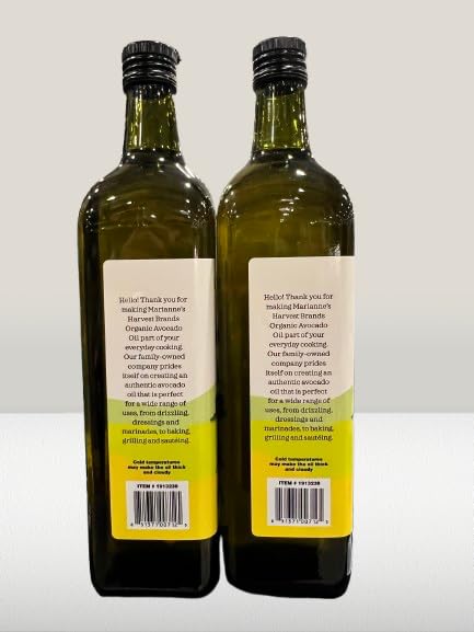 Marianne’s Harvest Organic Avocado Oil 1-Liter (Pack of 2)