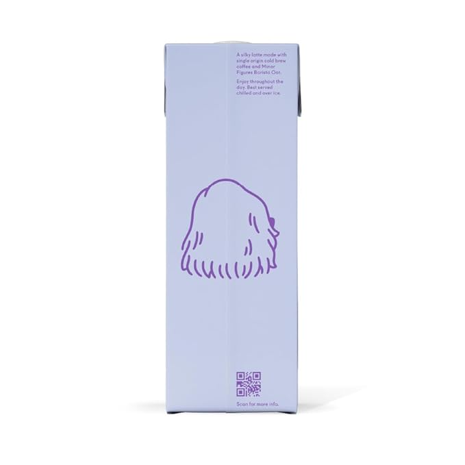 Minor Figures - Oat Latte - Ready to Drink - Multi-serve - Non-GMO - Plant-Based - Vegan - Dairy-Free - Shelf Stable - Coffee - Barista Standard - Unsweetened - 32oz - 4 Pack