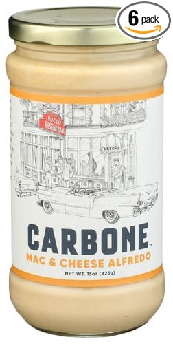 Carbone Creamy Carbonara Pasta Sauce with Chicken and Cheese 15 oz (Pack of 6)