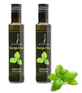 Calivirgin Bountiful Basil Flavor-Crushed Olive Oil (2-Bottle Bundle) - 100% Natural Fresh Flavor No Additives or Preservatives - Organically and Sustainably Grown in California (8.45 Fl.Oz. Each)