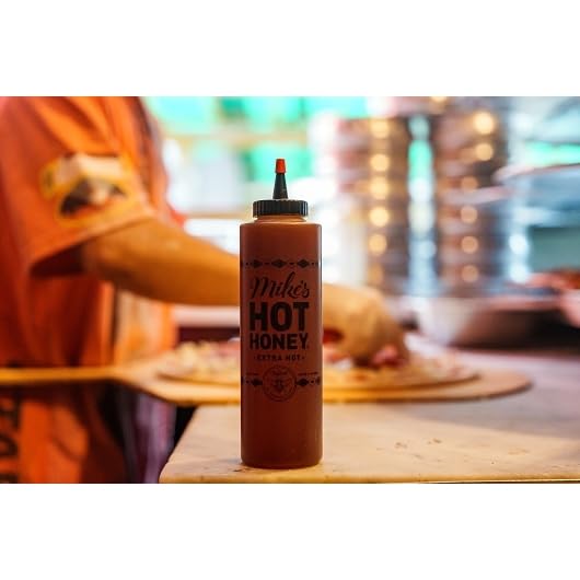 Mikes Hot Honey Chef's Bottle 24 oz Extra Hot Foodservice Case of 4