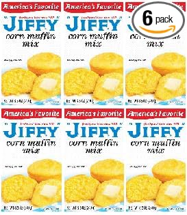 Corn Muffin Mix bakes into a delicious muffin or sweet cornbread (Pack Of 6 Boxes) 8.5 oz