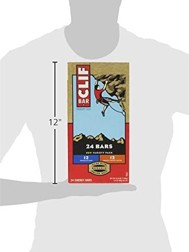 Clif Bar Variety Pack Chocolate Chip Crunchy Peanut Butter 2.4 oz. Nutrition Bars (24 Count)(Pack of 2)