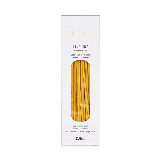 Eataly Flavored Pasta Bundle Pack Linguine1- with Squid Ink 1- with Truffle 1- with Lemon &amp Pepper Pasta Noodles -8.8 oz. Box Each