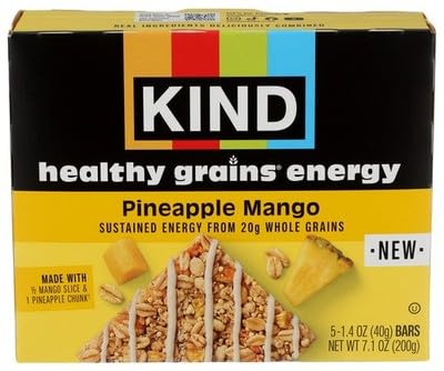 Kind Bar Pineapple Mango Energy 5 Ct 7.1 oz (Pack of 8)