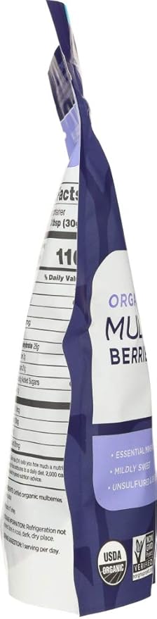 Navitas Naturals Organic Mulberry Berries Sun-Dried White Mulberries 8 oz(Pack of 2)