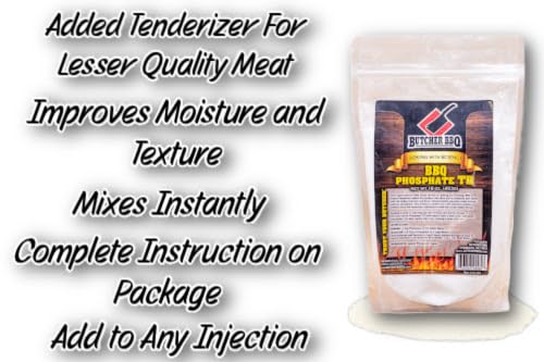 Butcher BBQ Phosphate TR-Tenderize for Hot and Fast Cooking | World Championship Winning Formula | Gluten Free | MSG free | Brisket Injection | Meat Tenderizer Powder So You Know How To BBQ Right