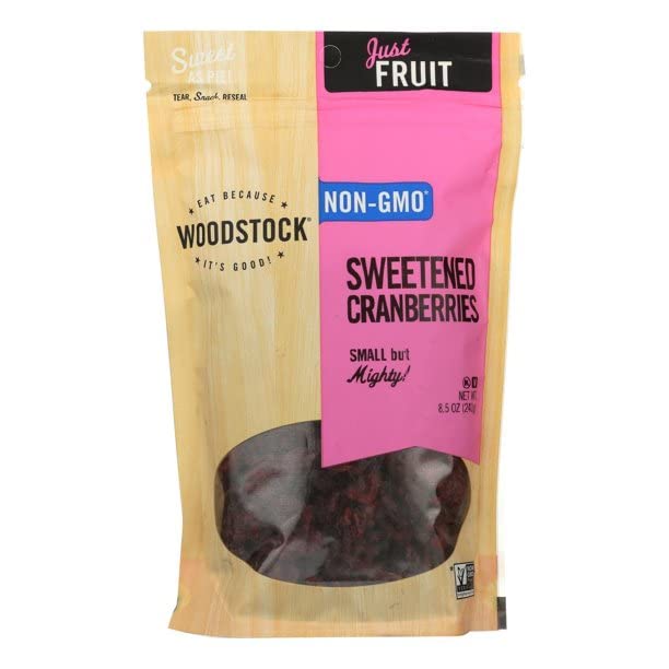 Woodstock Sweetened Dried Cranberries 8.5 oz (Pack of 4)