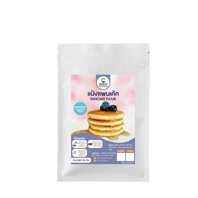 เชฟจ๋า Vanilla Flavored Pancake and Waffle Mix Easy Just-Add-Water Baking Base Premium Pastry Flour Blend for Breakfast and Dessert Snacks (150g)