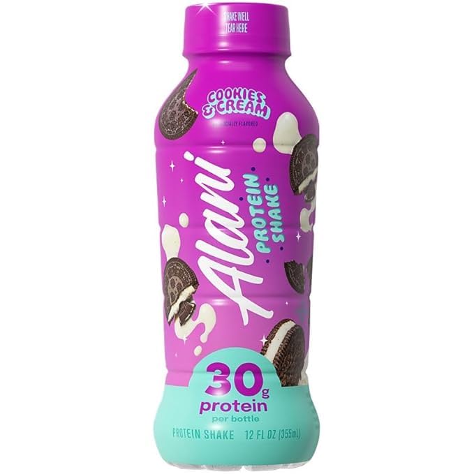 NEW Alani High Protein Shake Cookies and Cream - Ready to Drink160 Calories 30g Protein12 Fl Oz (6 Pack) REPACKAGED BY *Trendy Stuff Online*