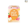 ROASTIQUE Apple Peach Oolong Tea with Real Dried Fruit – Premium Orgainc Tea Sweet Fruit Blend Hot or Iced Tea Zero Sugar &amp Zero Calories 8 Tea Bags