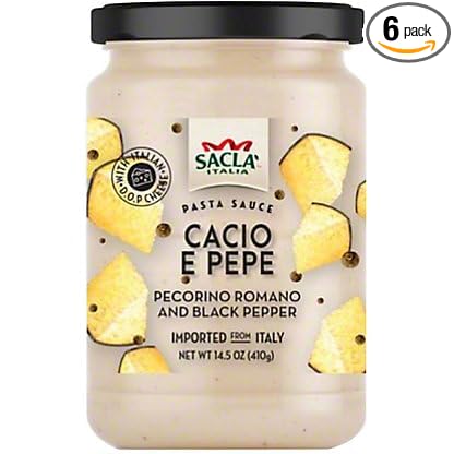 Sacla Cacio e Pepe Sauce 14.5 oz (Pack of 6)