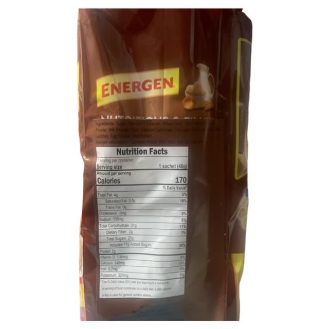 Energen Nutritious Oats Milk &amp Chocolate Flavor 2 Pack(60 sachets)