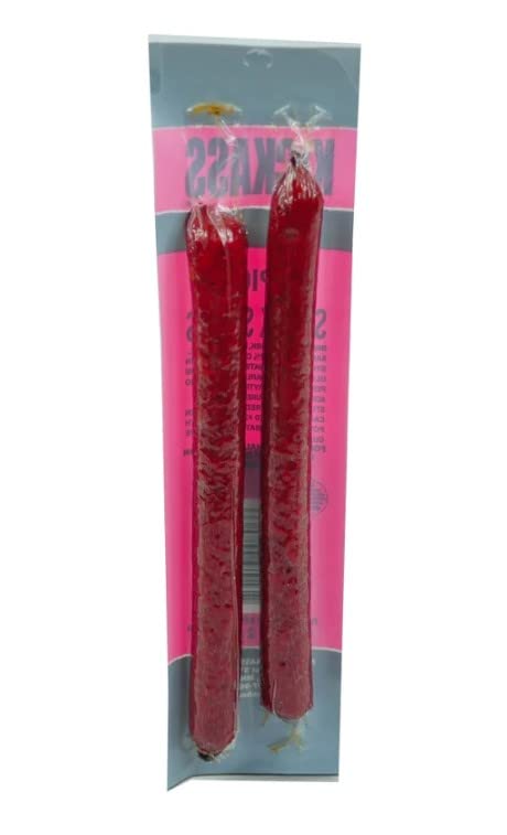 Kickass Spicy Meat Sticks 16ct Case - 2oz Twin Packs of Pork and Beef Jerky Snack Sticks - Beef Stick Meat Snacks - Jerky Sticks