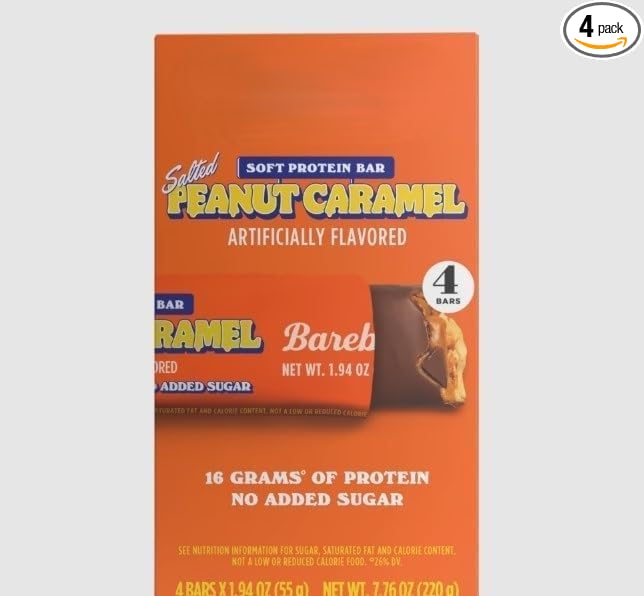 Barebels Salted Peanut Caramel protein bar 55g - 4 Pack