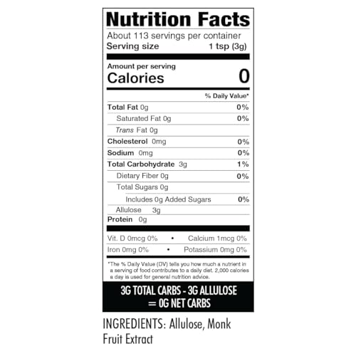 Wholesome Yum Besti Natural Sugar Substitute Multi Pack - Granulated Powdered Brown - Monk Fruit Sweetener Blend With Allulose (No Erythritol) - Keto Non GMO Zero Calorie Zero Carb (12 oz 3-Pack)