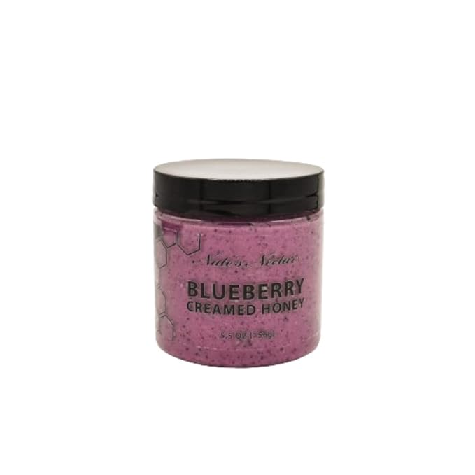 Nate's Nectars Creamed Honey Spreads 5.5oz (2 Jars Blueberry)