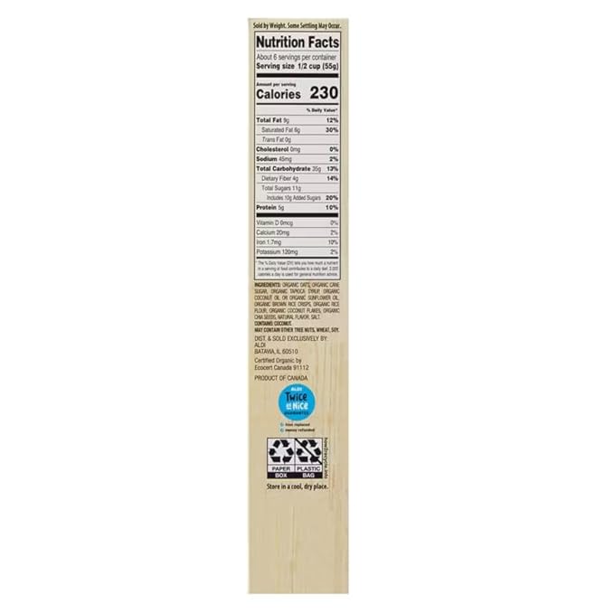 2-PACK Organic Pumpkin Seed &amp Flax Granola Cereal 11.5 oz