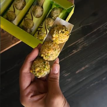 216 Dubai Chocolate balls - With Kunafe pistachio Delicious and concentrated pistachio flavor - perfect as a nice gift office greeting friends gathering 72 packs - 27 g Total 68.58 Oz