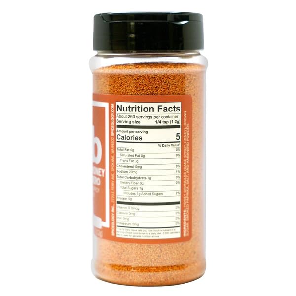 Hb Smoky Honey Habanero All Purpose Rub 11 oz - Sweet &amp Spicy - Premium Gourmet BBQ Seasoning - Non GMO &amp Gluten Free