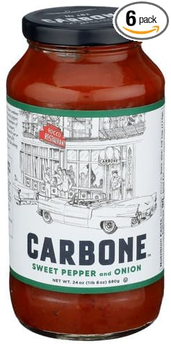 Carbone Crescent Brown Sugar and Pepper Onion Sauce 24 oz (Pack of 6)