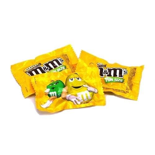 M&ampM's Peanut Chocolate Candies Fun Size Packets - 3 LB Bulk Bag