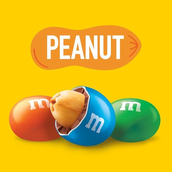 M&ampM Peanut Chocolate Candy Delicious and Colorful Candy for Party Bags – Extra Large Size (2 LB. Peanut)