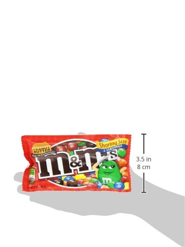 M&ampM'S Peanut Butter Chocolate Candy Sharing Size 2.83-Ounce Pouch 24-Count Box