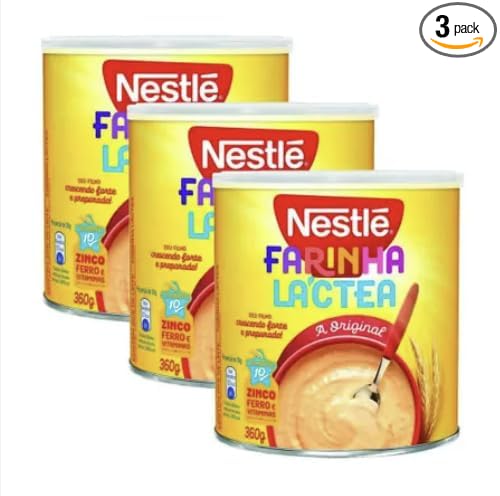 Farinha Lactea Brasileira Nestle | Pack 3x360g | Brazilian Flour Lactea