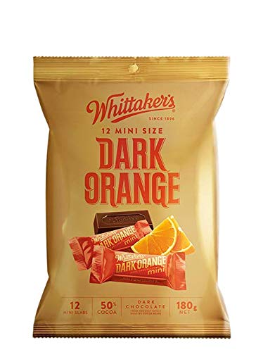 Whittaker's Share Pack Mini Slab Dark Orange 180g (Pack of 6) （Made in New Zealand）