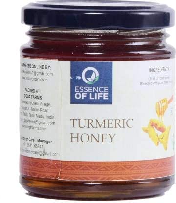 Essence of Life Ginger Honey &amp Turmeric Honey ( Both 250 Grams ) - Made with Natural Organic Ingredients