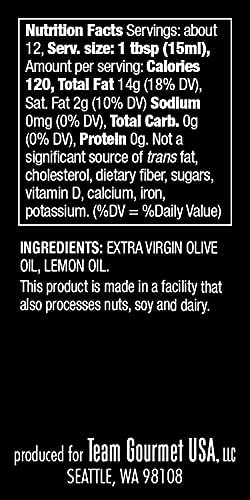 OMG! Gourmet Meyer Lemon Extra Virgin Olive Oil | As found in Pike Place Market (Delicious Perfect for breads veggies salads and marinades) 177ml/6oz