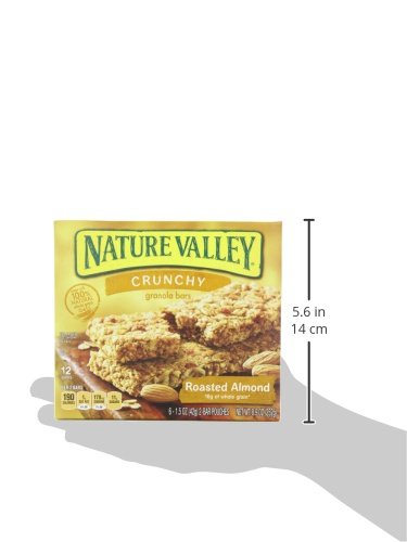 Nature Valley Crunchy Granola Bars Roasted Almond 1.49 oz 6 ct 12 bars (Pack of 12)