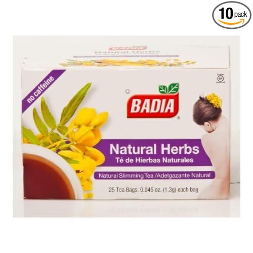 Badia Natural Herbs Tea Bags 25-count (Pack of10)