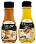 BetterTaste Natural Maple &amp Honey Flavored Allulose Syrup 11.75-Ounce Bottle of Each Combo Pack Zero Calorie Sugar Substitute Non-GMO Non-Erythritol Gluten Free &amp Vegan Liquid Sweetener