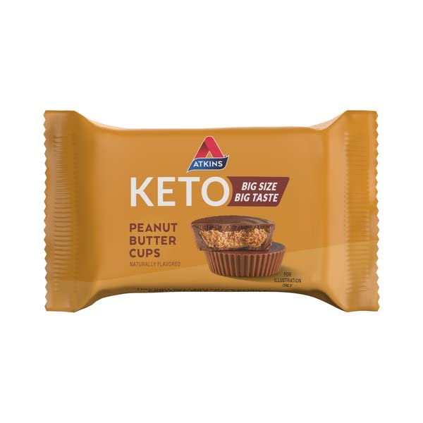 Atkins Keto Peanut Butter CupsNaturally FlavoredZero Grams Added SugarGluten Free20 Count (Pack of 2)