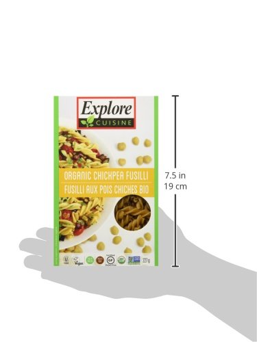 Explore Cuisine Organic Chickpea Fusilli Pasta Non GMO 8 Ounces (Pack Of 6)