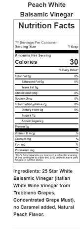 Peach White Balsamic Vinegar