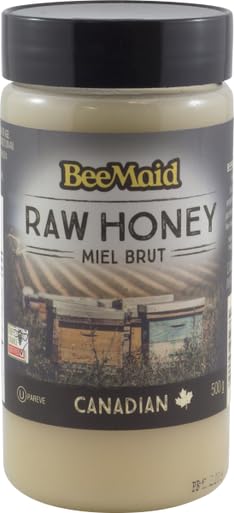 BeeMaid Raw Honey Canada #1 White 500g/17.6oz (Imported from Canada)