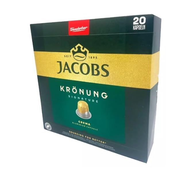 Jacobs KRONUNG CREMA 10x20 CAPSULES Coffee Capsules Compatible with (052 USD/1 CAP)
