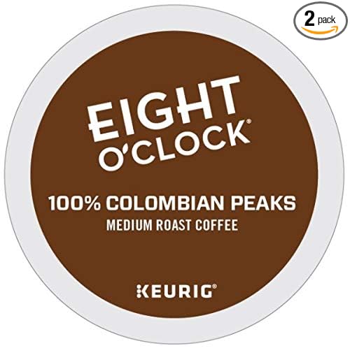 Eight O'Clock Coffee Colombian Peaks Single-Serve Keurig K-Cup Pods Medium Roast Coffee 24 Count (Pack of 2)