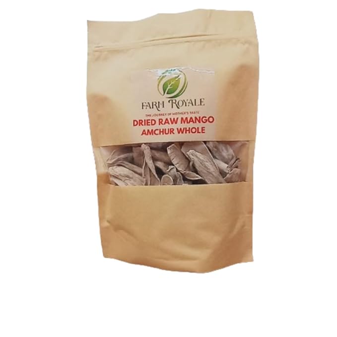 Farm Royale Dried Raw Mango/Amchur Whole-1 k.g.||100% Pure and Natural||Shudh||Handpicked Material||Export quality