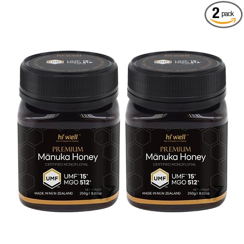 (Pack of 2) Hi Well Premium Manuka Honey Certified Monofloral UMF 15+ MGO 515+ 250g