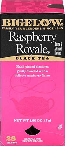 Bigelow Raspberry Royale Tea Bags 28-Count Boxes (Pack of 6) Black Tea Bags All Natural Gluten Free Rich in Antioxidants