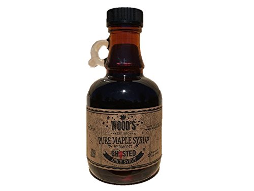Set of Four Pure Vermont Maple Syrup - Bourbon Rum Ghost Pepper and Smoked - in Glass Jugs